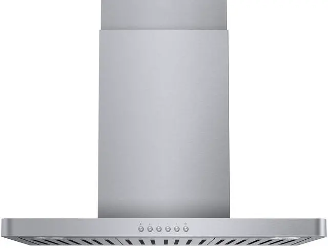 Main image of 30" Range Hood - 900 CFM Stainless Steel Wall Mount Kitchen Exhaust with 4 Speed Fan, LED Lights, Push Button, Ultra-thin Body, Chimney Style Stove Vent Hood & Ducted Exhaust Vent