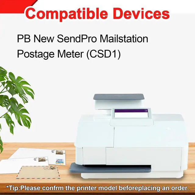 Alt view image 2 of 5 - XXL SL-870-1 Fluorescent Postage Red Ink Cartridge for SendPro Mailstation | High Capacity SL-870-1 Ink Cartridges for PB New SendPro Mailstation (CSD1) Postage Meter (16ml*2)
