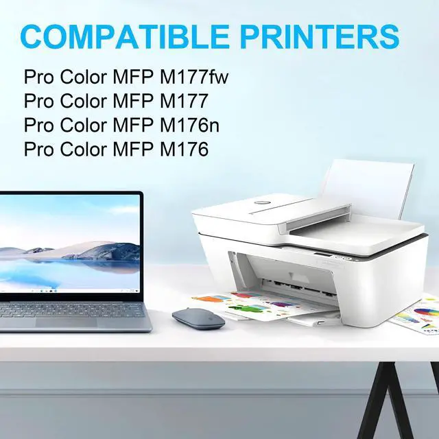 Alt view image 2 of 7 - 130A Toner Cartridge 4 Pack(with Chip) Remanufactured | Compatible for CF350A CF351A CF352A CF353A for Pro Color MFP M177fw M176n M177 M176 Printer(Black Cyan Magenta Yellow)