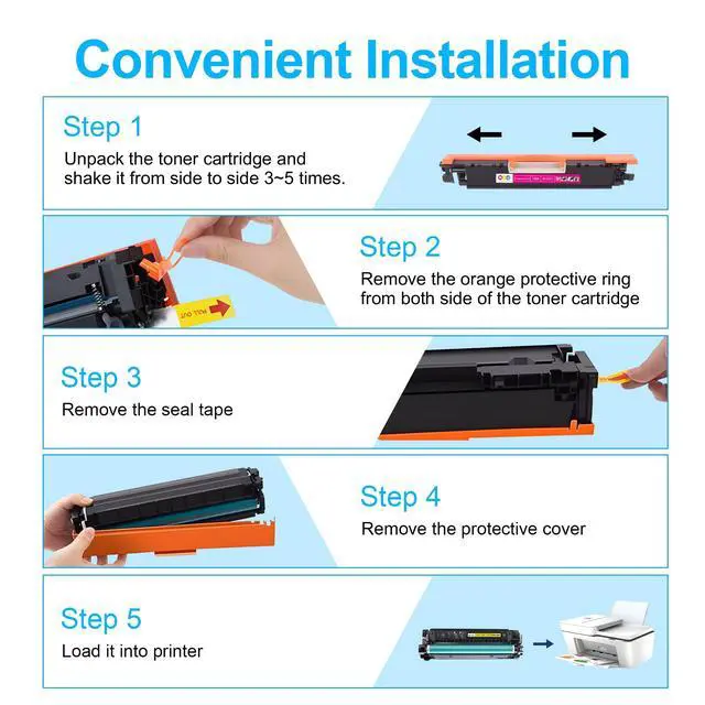 Alt view image 5 of 7 - 130A Toner Cartridge 4 Pack(with Chip) Remanufactured | Compatible for CF350A CF351A CF352A CF353A for Pro Color MFP M177fw M176n M177 M176 Printer(Black Cyan Magenta Yellow)