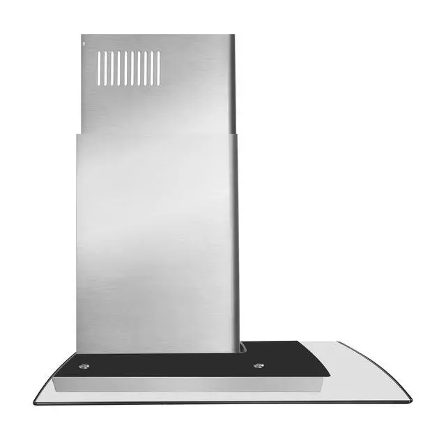 Alt view image 3 of 7 - 36 in. Vista Coll 380 CFM Ducted Wall Mount Range Hood LED, Stainless Steel | COS-668AS900 Soft Touch Controls, 3 Fan Speeds, Glass Visor, Permanent Dishwasher-Safe Baffle Filters