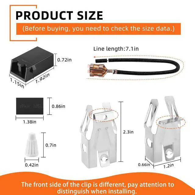 Alt view image 2 of 7 - Black Burner Drip Pans and Stove Burners and 330031 Surface Element | Electric Stove Burners MP15YA(6") MP21YA(8")330031 Surface Element Receptacle Compatible for Whirl-pool Ken-more by