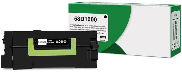 Main image of 58D1000 Black Toner Cartridge Compatible for Lexmark 58D1000 Toner | High Yield with New Chip Replacement for Lexmark MS725 MS823 MS824 MS825 MS826 MX722 MX725 MX822 MX824 MX826 Laser Printer