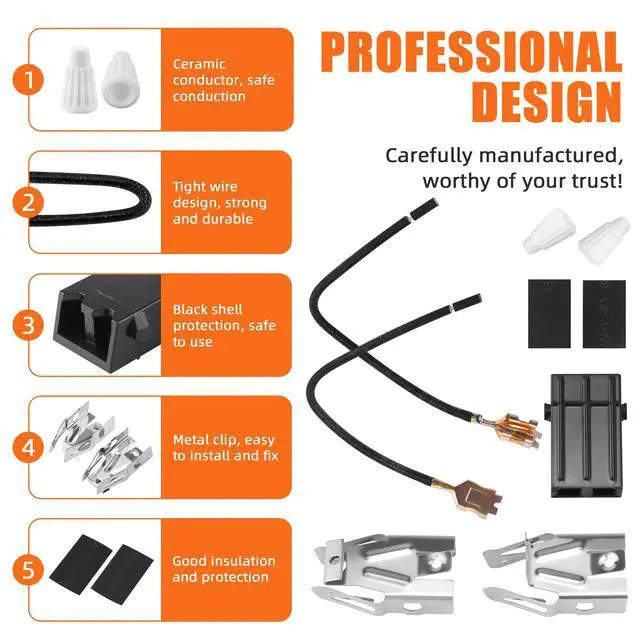 Alt view image 6 of 7 - Black Burner Drip Pans and Stove Burners and 330031 Surface Element | Electric Stove Burners MP15YA(6") MP21YA(8")330031 Surface Element Receptacle Compatible for Whirl-pool Ken-more by