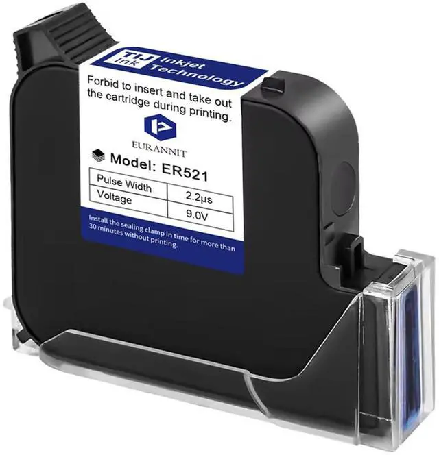 Main image of Original Black Ink Cartridge ER521, 72ml Quick Dry Solvent Ink Replacement for 1inch/25.4mm Handheld Inkjet Printer E15-1 /E16-1 /E11-1 /E50