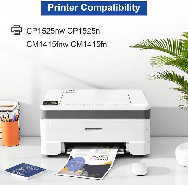 Alt view image 2 of 6 - 128A Toner Cartridges Replacement for HP 128A CE320A CE321A CE322A CE323A | Works with Color Pro CP1525nw CP1525n, Pro CM1415fnw CM1415fn Printer, (Black Cyan Magenta Yellow, 4 Pack)