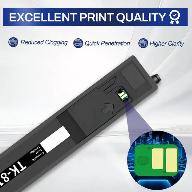 Alt view image 5 of 6 - TK8117 TK-8117 Toner Cartridges With Chip Replacement for Kyocera TK-8117K TK-8117C TK-8117M TK-8117Y 1T02P30US0 1T02P3CUS0 1T02P3BUS0 Compatible with Kyocera ECOSYS M8124cidn M8130cidn (4 Pack)