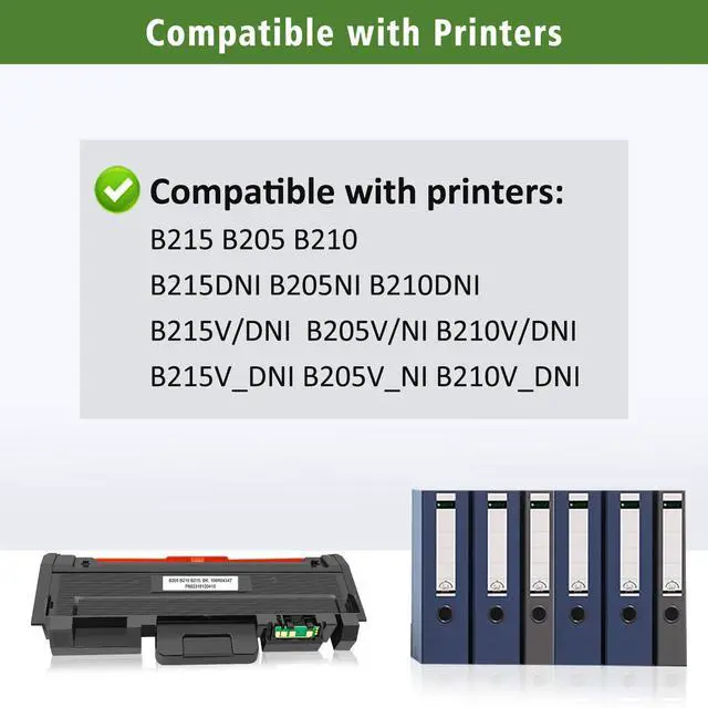 Alt view image 2 of 7 - B205 B210 B215 Compatible Toner Cartridges 2 Blacks High Capacity 3000 Pages for Xerox B215DNI B205DNI B210DNI Printer 106R04347