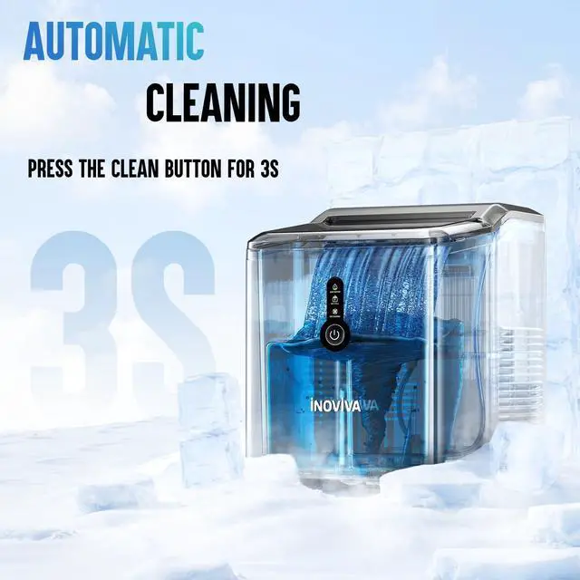 Alt view image 4 of 7 - Nugget Ice Makers Countertop 6 Mins Fast Ice Production, FLASHCHILL, 26.5 LBS/Day, Self-Cleaning, Compact Portable Design, Ideal for Home, Office & Parties