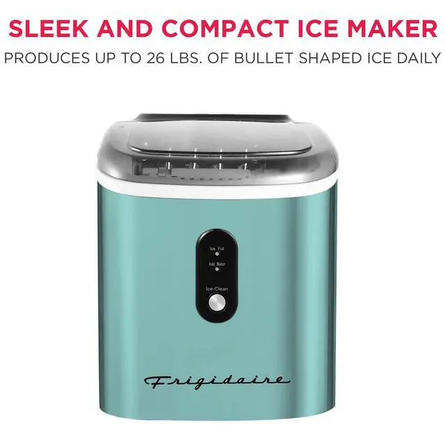 Alt view image 2 of 6 - EFIC103 Ice Maker Machine Heavy Duty, 26lb Ice per Day, Blue SS