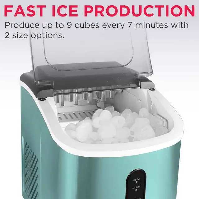 Alt view image 4 of 6 - EFIC103 Ice Maker Machine Heavy Duty, 26lb Ice per Day, Blue SS