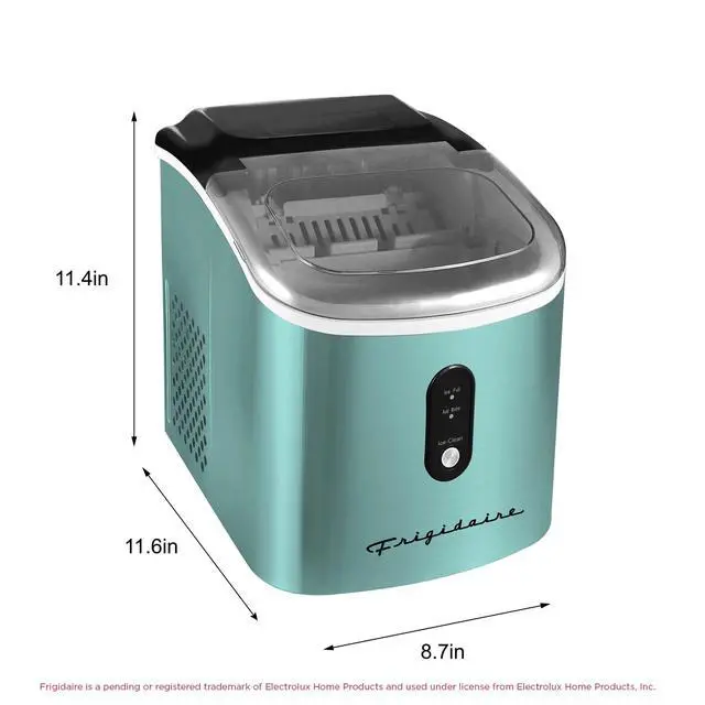 Alt view image 5 of 6 - EFIC103 Ice Maker Machine Heavy Duty, 26lb Ice per Day, Blue SS