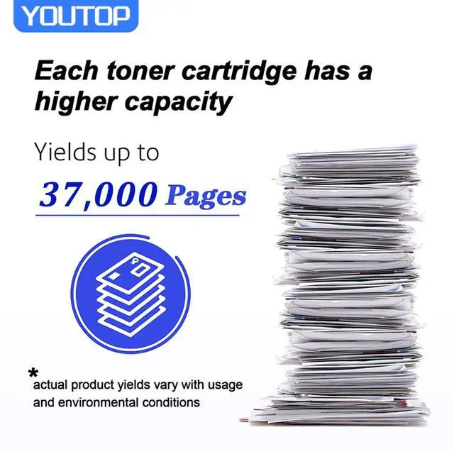 Alt view image 6 of 7 - MP2554 MP3554 Black Toner Cartridge Compatible for Ricoh MP2554,MP2555,MP3054,MP3055,MP3554,MP3555,MP4054,MP4055, MP5054,MP5055,MP6054,MP6055, IM2500, IM3500, IM4000, IM5000, IM6000
