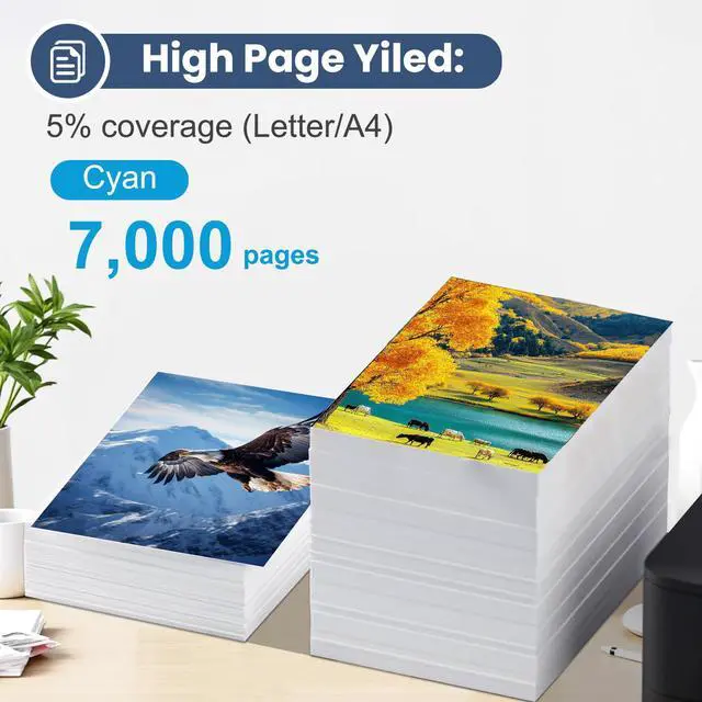 Alt view image 3 of 5 - C410 C415 Cyan Toner Cartridge 006R04686 High Capacity 7,000 Pages 1-Pack | Compatible for Xerox Genuine C410 C410DN C415 C415DN Printers Series Cyan