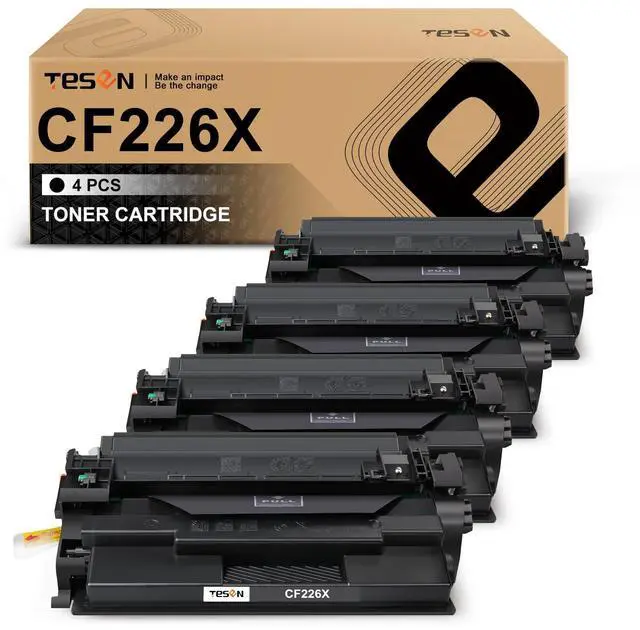 Main image of CF226X Toner Compatible for HP 26X Toner Cartridge High Yield Black 4-Pack | Compatible for Pro M402n M402dn M402d M402dw MFP M426dw M426fdw M402 M426 Printer