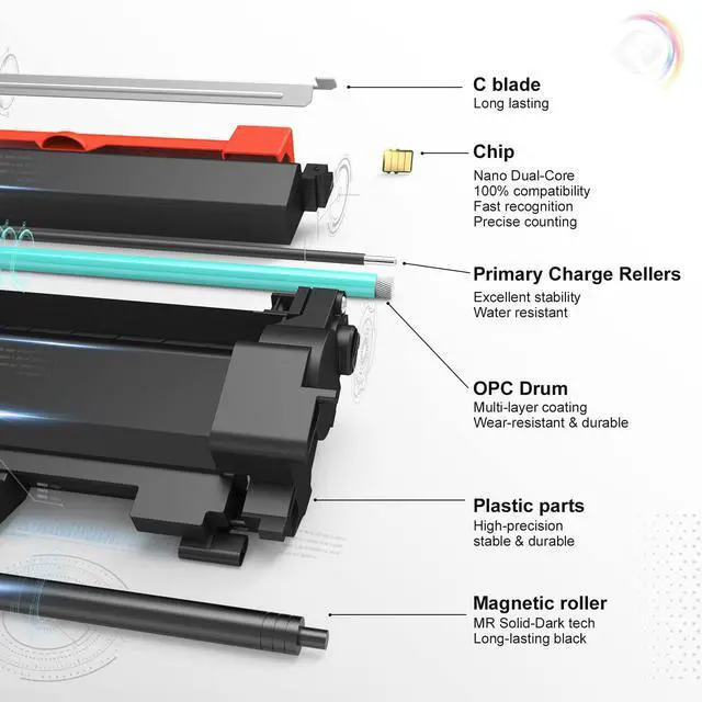 Alt view image 6 of 7 - CF226X Toner Compatible for HP 26X Toner Cartridge High Yield Black 4-Pack | Compatible for Pro M402n M402dn M402d M402dw MFP M426dw M426fdw M402 M426 Printer
