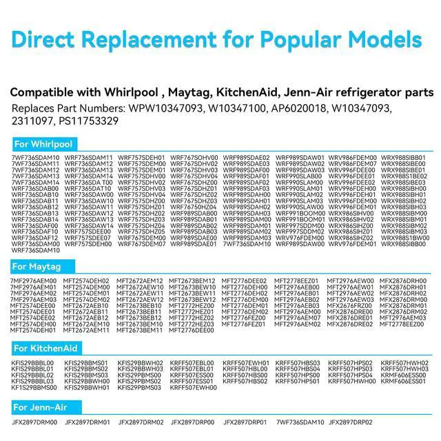 Alt view image 7 of 7 - WPW10347093 Removable Ice Bin Compatible with Whirlpool Ice Bucket Replacement, W10347093 Ice Maker Assembly for Whirlpool Refrigerator Ice Bin