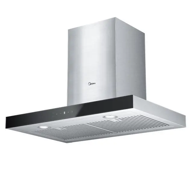 Alt view image 3 of 7 - Range Hood 30 Inch 450 CFM Wall Mount Ducted/Ductless Convertible | 3 Speed Exhaust Fan Kitchen Island Stainless Steel Gesture Sensing Touch Control Vent Hood Baffle Filters, 2 LED Lights