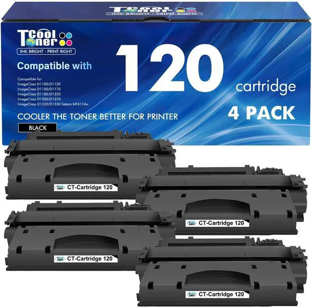 Main image of 120 Black Toner Cartridge for Canon D1120 D1550 CRG-120 CRG120 High Yield | Compatible for Canon ImageCLASS D1120 D1550 D1150 D1320 D1350 D1520 D1100 D1370 D1180 D1170 MF6680DN MF417dw 4-Pack Printer