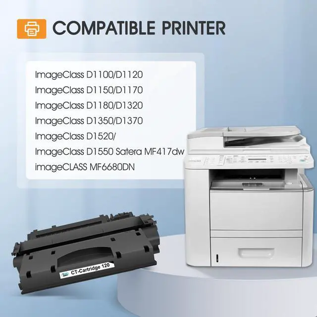 Alt view image 2 of 6 - 120 Black Toner Cartridge for Canon D1120 D1550 CRG-120 CRG120 High Yield | Compatible for Canon ImageCLASS D1120 D1550 D1150 D1320 D1350 D1520 D1100 D1370 D1180 D1170 MF6680DN MF417dw 4-Pack Printer
