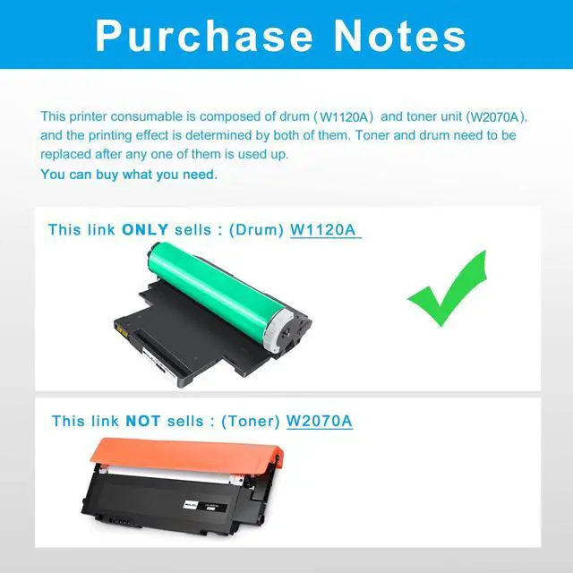 Alt view image 2 of 7 - Compatible Drum Unit Replacement for HP 120A W1120A for Color Laser 150A 150nw MFP 178nw 178nwg 179fnw MFP 179fwg Printer (1-Pack Black)