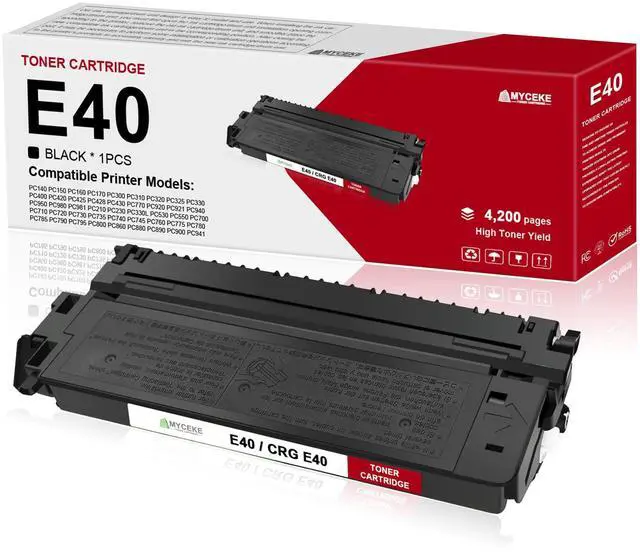 Main image of 1 Pack E40 Toner Cartridge Black: E30 E31 E20 E16 Compatible for Canon | PC-170 PC-920 PC-921 PC-150 PC-980 PC-430 PC-140 PC-940 PC-950 PC-795 PC-745 PC-400 Printer, 4,200 Pages Each