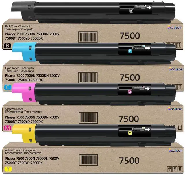 Main image of High Yield 7500 Toner Cartridge 106R01436 106R01437 106R01438 106R01439 Replacement for Xerox Phaser 7500 7500N 7500DN 7500V 7500DT 7500YD 7500DX Printer