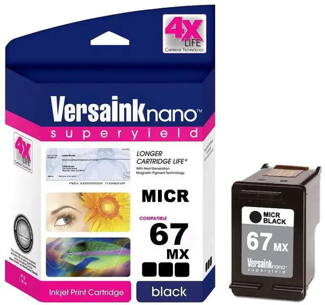 Main image of Nano 67 MX Black MICR Ink Cartridge for Check Printing, MICR Black
