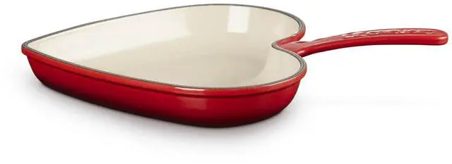 Alt view image 3 of 7 - Enameled Cast Iron Traditional Heart Skillet, 10.25, Cerise