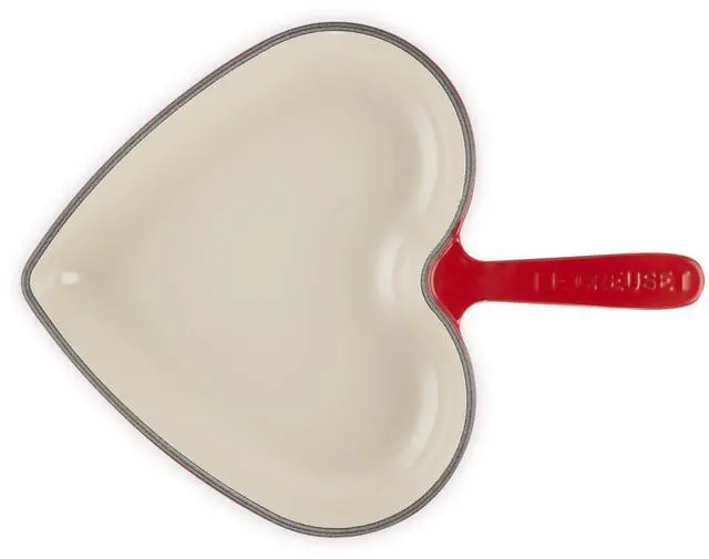 Alt view image 2 of 7 - Enameled Cast Iron Traditional Heart Skillet, 10.25, Cerise