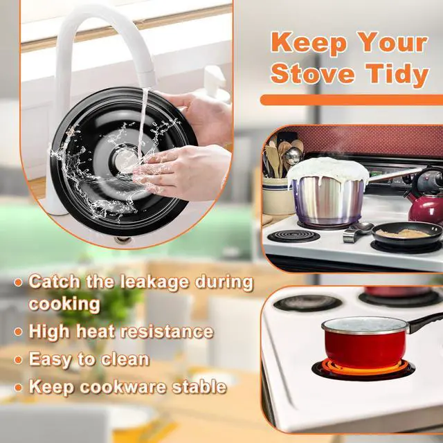 Alt view image 6 of 7 - W10290350 W10290353 Porcelain Burner Drip Pan Bowls & MP22YA Electric Range Burner Element Unit Set by -Compatible with Whirl-pool Frigi-daire Ama-na Range Oven/Stove