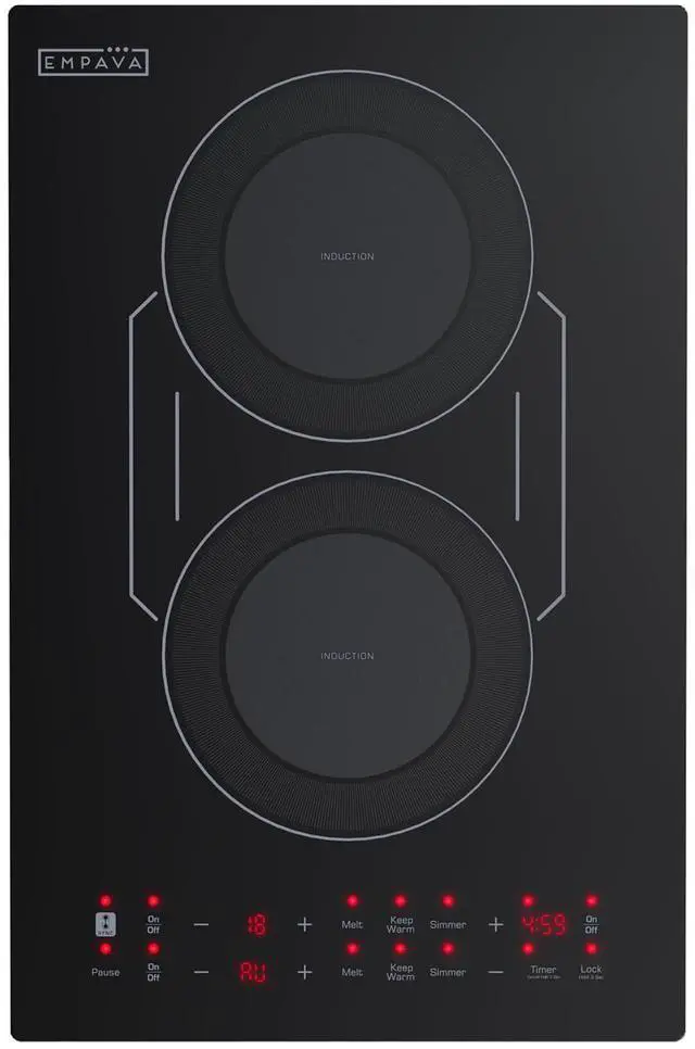 Main image of Flex Induction Cooktop 2 Burner, Vert. Countertop/Drop-in, Plug in | cTUVus Certification, Bridge-SYNC, 3 Preset Modes, 18 Power Levels, 1-299 Min Timer, Pan Sensor, Safety lock, Pause, 1800W