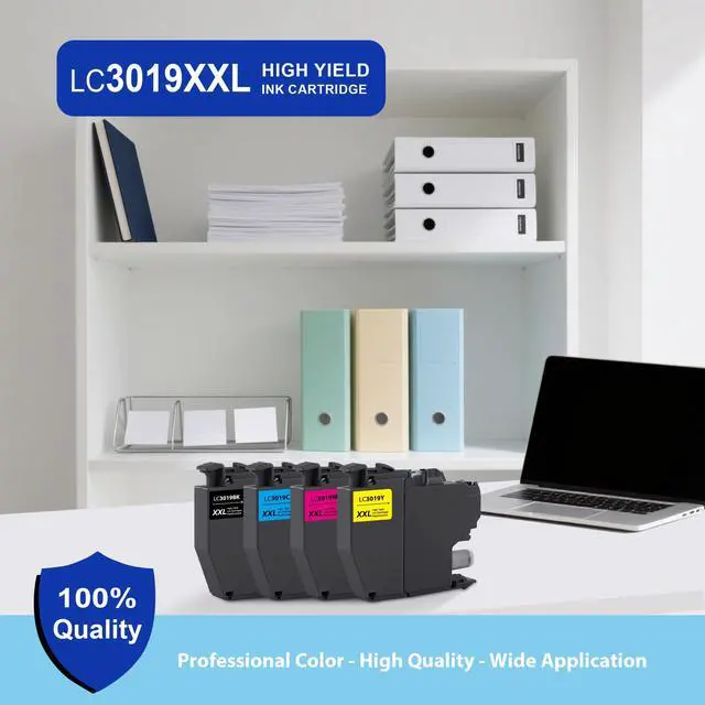 Alt view image 4 of 7 - LC3019XXL LC3019 Ink Cartridges 4 Pack Compatible for Brother LC3019 Super High Yield Ink Cartridge Set for LC3019BK LC3019C LC3019M LC3019Y Ink Cartridge for MFC-J5330DW MFC-J6730DW, LC3019XXL 4PK