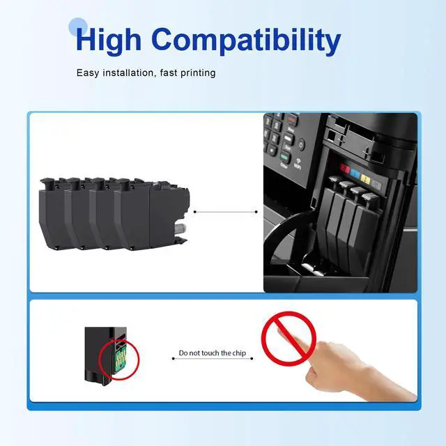 Alt view image 5 of 7 - LC3019XXL LC3019 Ink Cartridges 4 Pack Compatible for Brother LC3019 Super High Yield Ink Cartridge Set for LC3019BK LC3019C LC3019M LC3019Y Ink Cartridge for MFC-J5330DW MFC-J6730DW, LC3019XXL 4PK