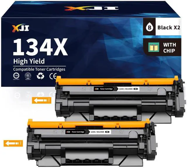Main image of 134X Toner with Chip High Yield Compatible Replacement for HP 134X Black Toner Cartridge 134A W1340X W1340A, for Laser Jet Printer M209dw MFP M234dw M234sdn M234sdw Ink Black 2 Pack