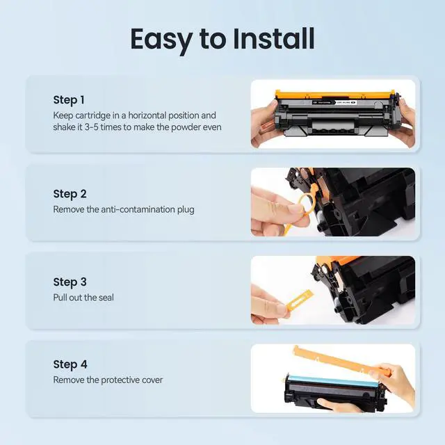 Alt view image 7 of 7 - 134X Toner with Chip High Yield Compatible Replacement for HP 134X Black Toner Cartridge 134A W1340X W1340A, for Laser Jet Printer M209dw MFP M234dw M234sdn M234sdw Ink Black 2 Pack