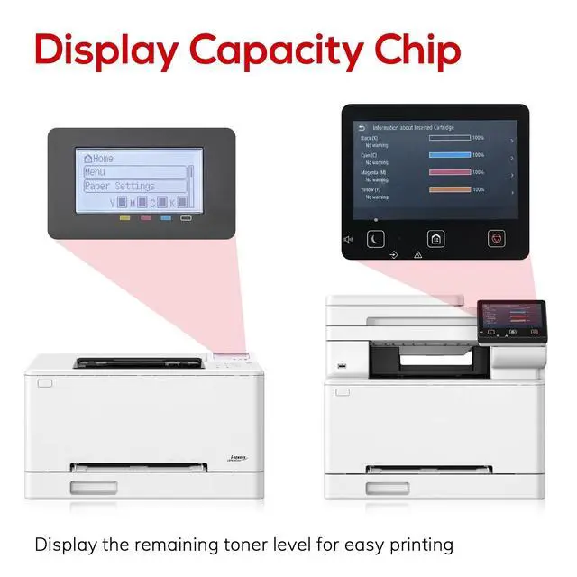 Alt view image 2 of 7 - 075 075H Toner Cartridge Set MF665CDW MF663Cdw LBP646Cdw Compatible for Canon Color ImageCLASS MF660c MF662CDW LBP647Cdw LBP640c MF660 LBP640 Printer 4 Pack (Black Cyan Yellow Magenta)