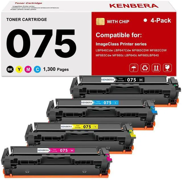 Main image of 075 Toner Cartridge Set Compatible for Canon 075 075H Color ImageCLASS | LBP646Cdw Toner for MF663Cdw MF665Cdw MF660 MF662Cdw LBP647Cdw LBP640 Series Printer (4 Pack,BMCY)