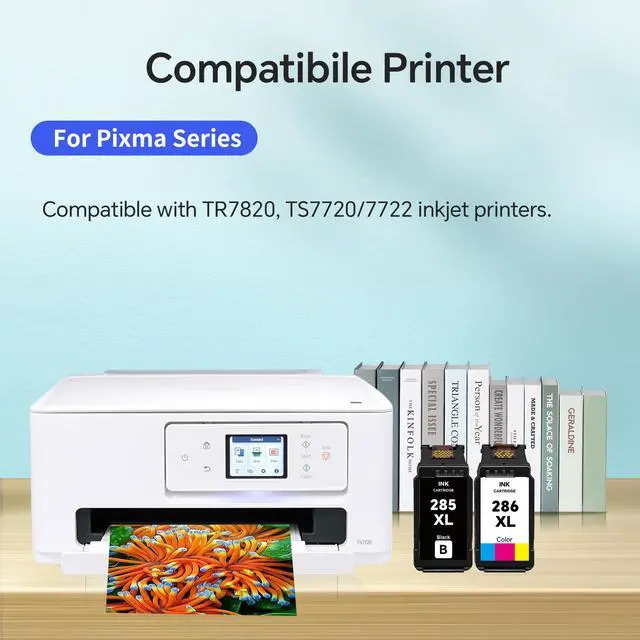Alt view image 2 of 7 - 285XL 286XL Remanufactured Ink Cartridges Replacement for Canon 285 286 PG-285XL CL-286XL Ink Cartridges for Pixma TR7820, TS7720, TS7722 Inkjet Printer (Black and Color Combo Pack)