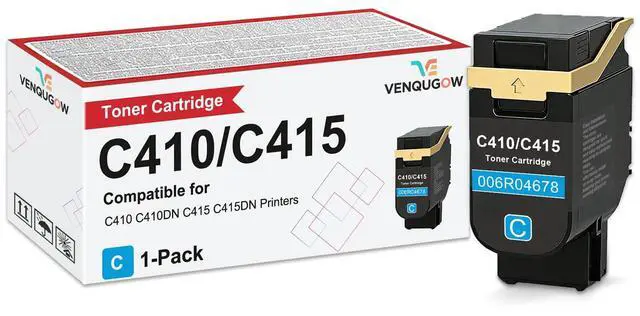 Main image of C410 Toner Cartridge Compatible for Xerox 006R04678 Cyan Toner Cartridges Compatible for Xerox Genuine C410 C410DN C415 C415DN Printers Standard Capacity 2,000 Pages 1-Pack