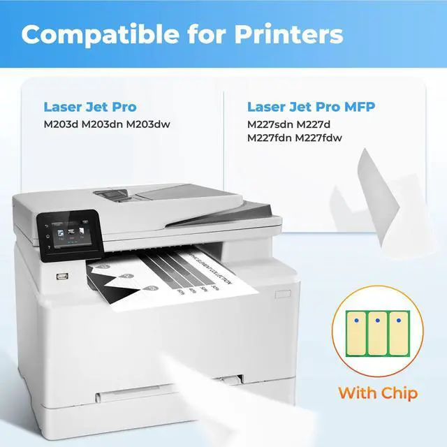 Alt view image 2 of 7 - 30A Toner Cartridges Black for HP 30A 30X CF230A CF230X Printer Laser Jet Pro M227fdn M203dw Toner Cartridge Laser Jet Pro MFP M227fdn M227fdw M227sdn M227d Pro M203dw M203d M203dn HP30A Toner 2 Pack