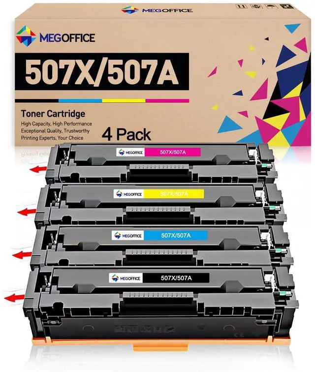 Main image of Compatible Toner Cartridge Replacement for HP 507X High Yield CE400X CE401A CE402A CE403A 507A C400A for HP Enterprise M551 M551n M551dn M551xh M570dn M570dw M575f (4-Pack, BCMY)