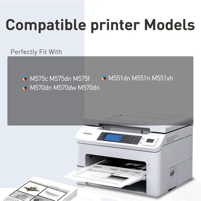 Alt view image 2 of 5 - Compatible Toner Cartridge Replacement for HP 507X High Yield CE400X CE401A CE402A CE403A 507A C400A for HP Enterprise M551 M551n M551dn M551xh M570dn M570dw M575f (4-Pack, BCMY)
