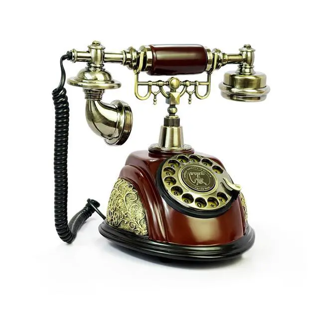 Alt view image 5 of 7 - Retro Phone, Corded Landline Phone, Decorative Vintage Telephone, Classic Antique Old Fashion Telephones for Home & Office Decor Gift