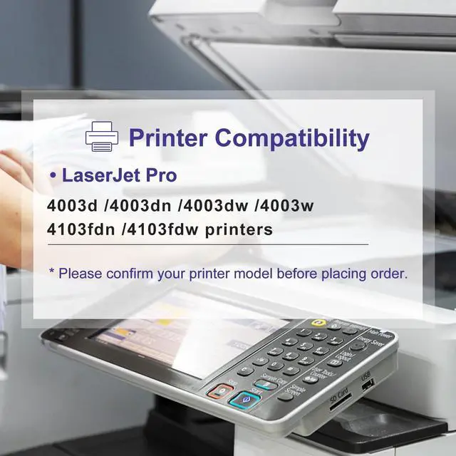 Alt view image 2 of 7 - Compatible W1510A Toner Cartridge Replacement for HP 151A W1510A Black Toner Cartridge Compatible for LaserJet Pro 4003dw/MFP 4103fdw/4103fdn Printers (Black, 2-Pack, with Chip)
