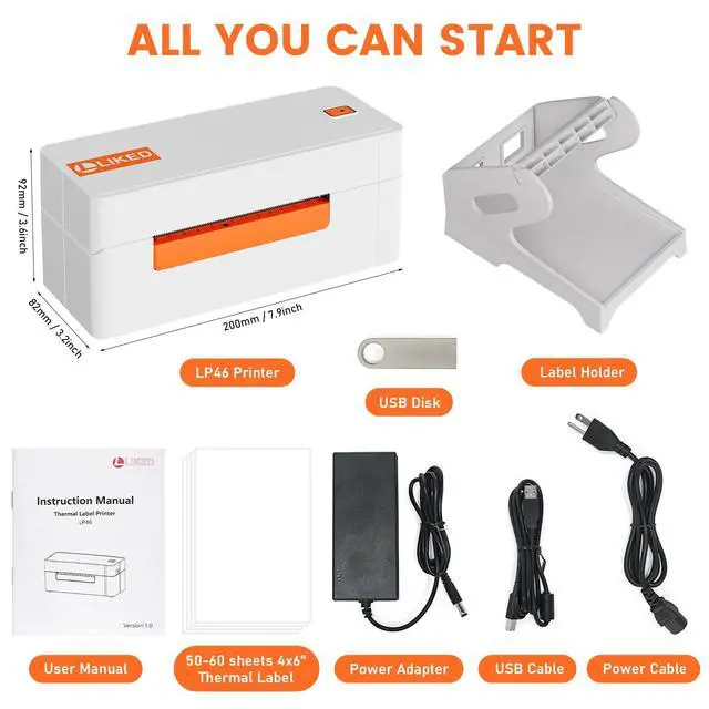 Alt view image 7 of 7 - Wireless Thermal Label Printer 4x6 Bluetooth WiFi Shipping Label Printer for Small Business, Long-Life Print Head (Over 650,000 4x6 Labels), Compatible with iPhone, Windows & Mac