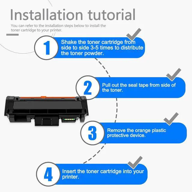 Alt view image 6 of 7 - MLT-D116S Black Toner Cartridge (2-Pack) Replacement for Samsung D116S | MLTD116S Toner Cartridge Black for SL-M2625D, 2626, 2825DW, 2836, 2675, 2676, 2875DW, 2876, 2885FW, 2886 (SU844A) Printer