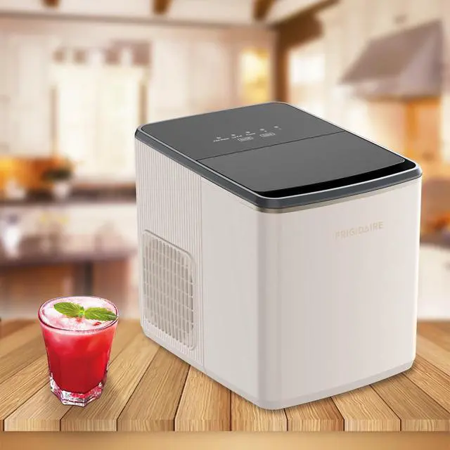Alt view image 7 of 7 - Countertop Ice Maker, 26 lbs per Day Fast Bullet Ice Making Machine with Touch Display, 9 Pieces in 715 Minutes, Portable Ice Machine for Home Kitchen, Office & RV, Vanilla