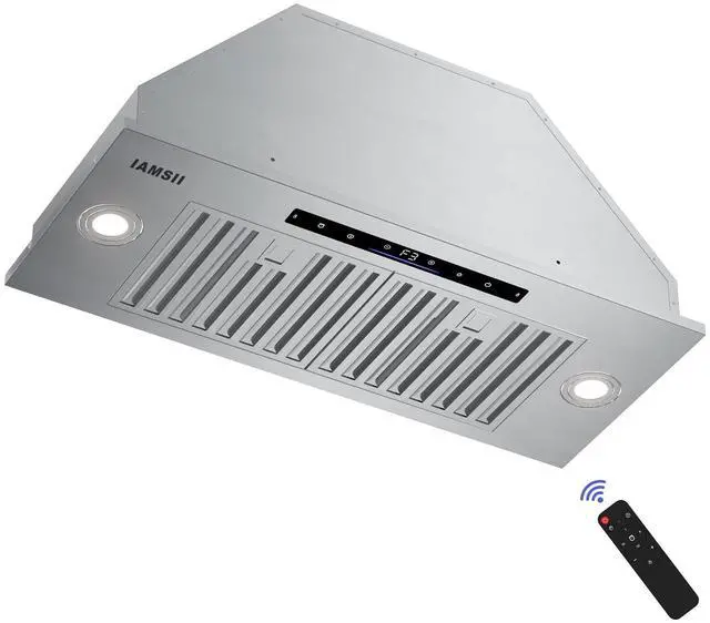 Main image of 36 Inch Range Hood Insert, 900 CFM Built-In Stainless Steel Vent Hood for Custom Cabinets, Ducted/Ductless Convertible with 4-Speed Gesture & Touch Control, LED Lights and Baffle Filters