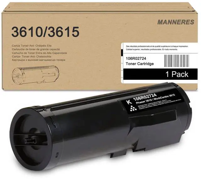 Main image of Phaser 3610/Workcentre 3615 Black Extra High Capacity Toner Cartridge 106R02724 - Compatible 1 Pack 106R02724 Toner Replacement for Xerox DocuPrint M455 Phaser 3610 WorkCentre 3615 Printer